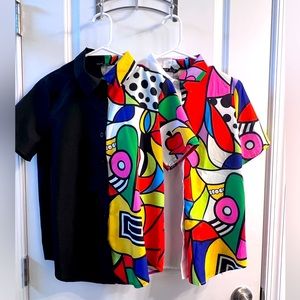 BOGO! 2 Colorful button up shirts!